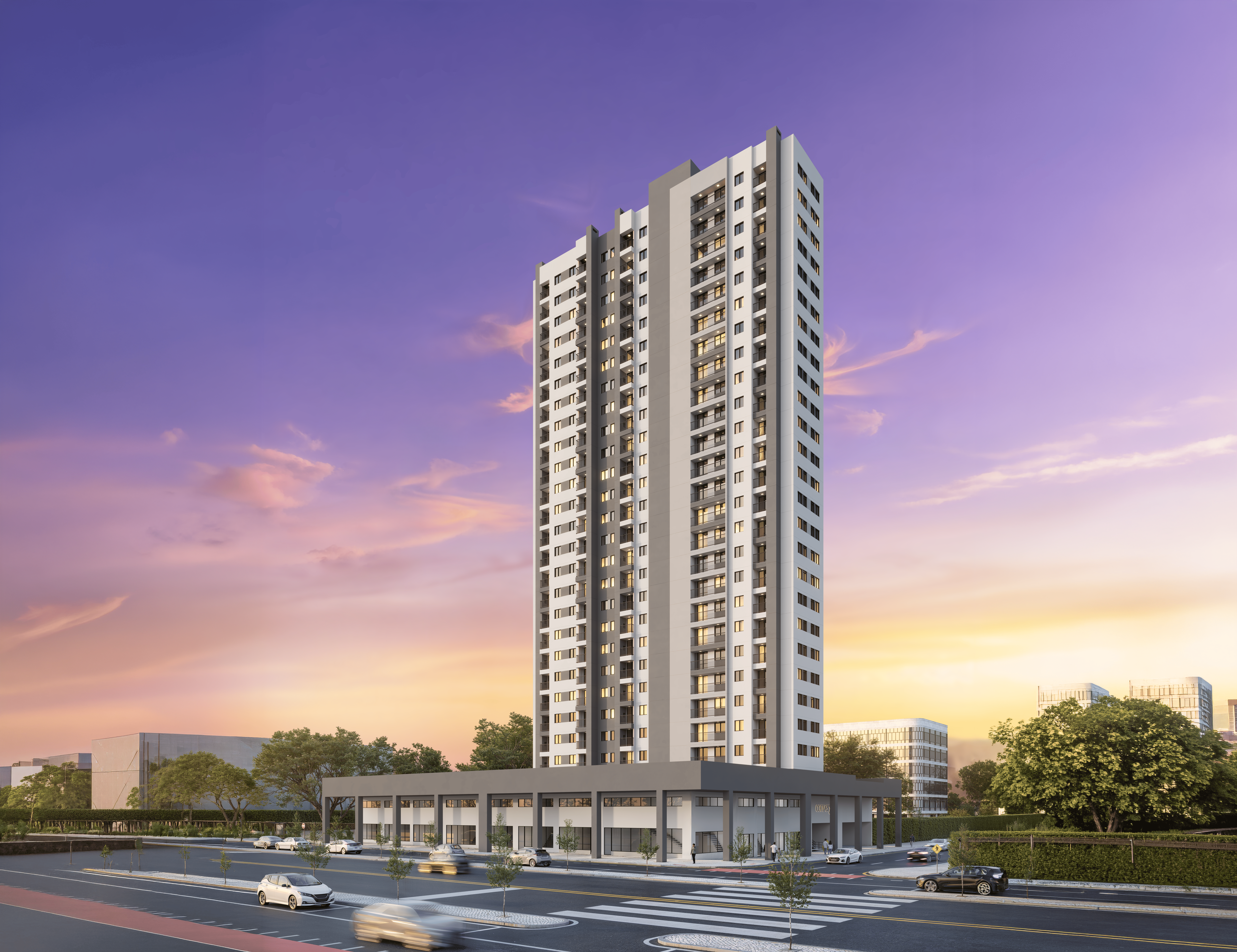 Fachada do Converge Residencial